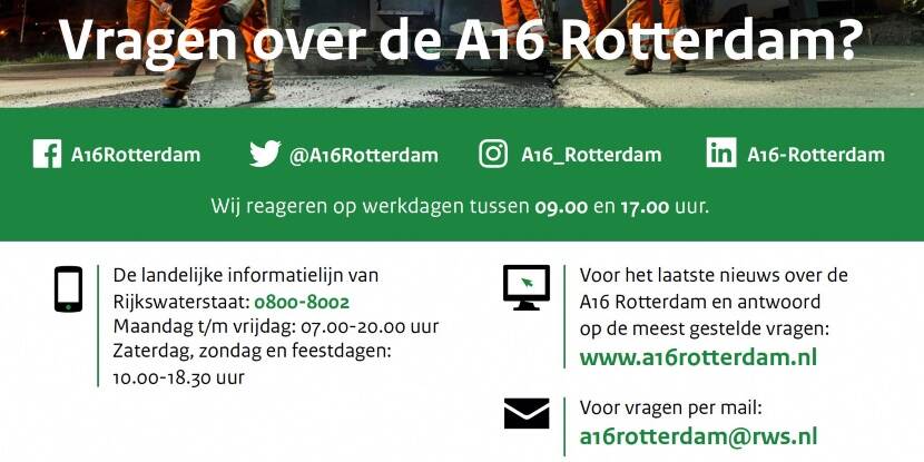Contactinformatie A16 Rotterdam